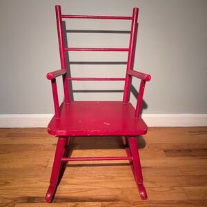 Vintage Children's Hedstrom Red Rocking Chair